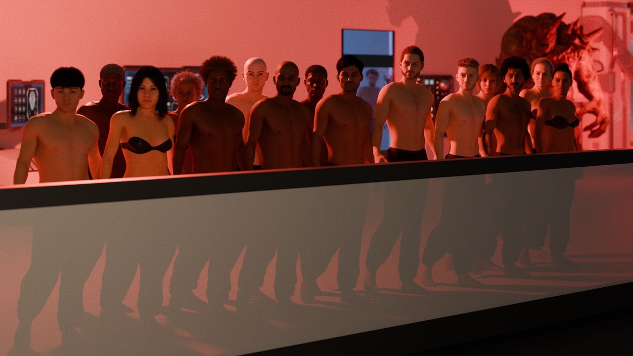 Lostblood characters factory scene